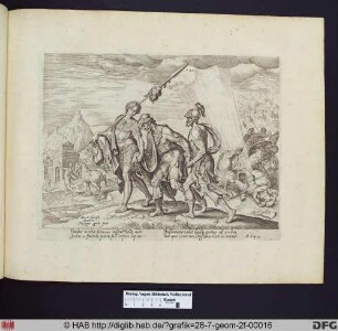 Der blinde Saulus wird nach Damaskus geführt.