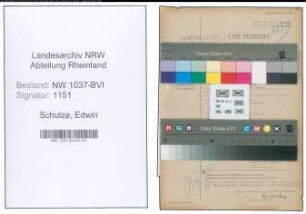 Entnazifizierung Edwin Schulze , geb. 03.11.1897 (Justizangestellter)