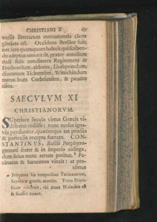 Saeculum XI Christianorum.