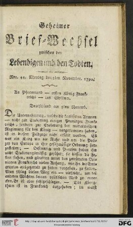 [Nro. 44 - 47] (November 1792)