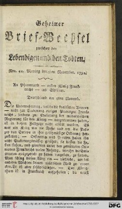 [Nro. 44 - 47] (November 1792)