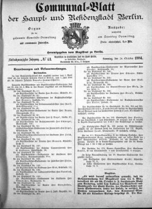 1884,43: No. 43, 26. Oktober 1884