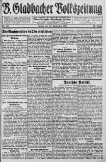 Bergisch Gladbacher Volkszeitung. 1906-1929