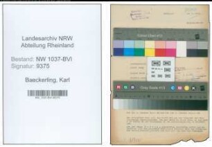 Entnazifizierung Karl Baeckerling , geb. 27.12.1903 (Gastwirt)