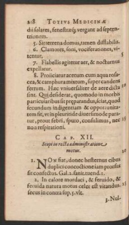 Cap. XII. Scopi in recta administratione motus.