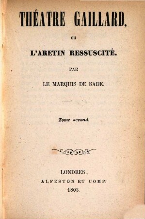 Théatre gaillard, ou l'Aretin ressuscité, 2