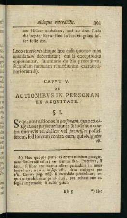 393-445, Caput V. De actionibus in personam ex aequitate