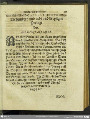 Die hundert und acht und dreysigste Predigt