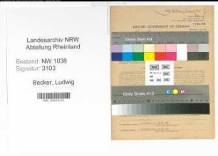 Entnazifizierung Ludwig Becker , geb. 26.01.1904 (Kaufmann)