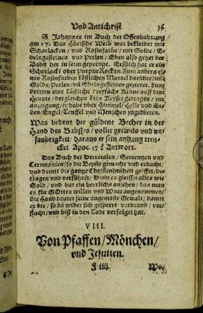 VIII. Von Pfaffen/ Mönchen/ und Jesuiten.