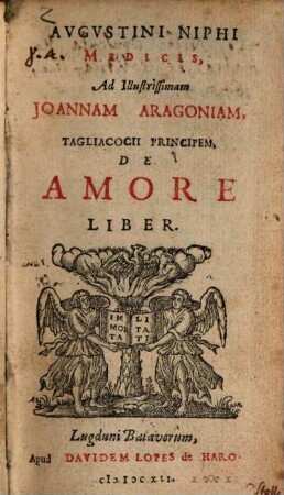 Avgvstini Niphi ... De Amore Liber