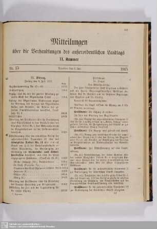 13. Sitzung (09.07.1915)