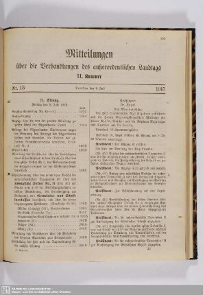 13. Sitzung (09.07.1915)
