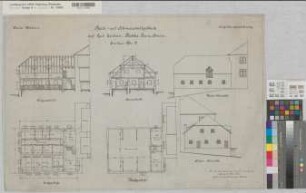 Eisborn (Balve) Pferde- und Schweinestall des Gutes Schnitte, Ansichten, Grundrisse 1913 1 : 100 51 x 77 Zeichnung Landsberg-Velensches Bauamt Landsberg-Velen