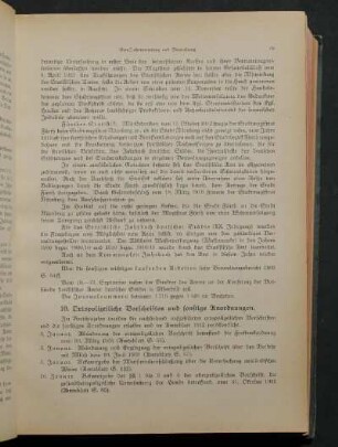 10. Ortspolizeiliche Vorschriften und sonstige Anordnungen.