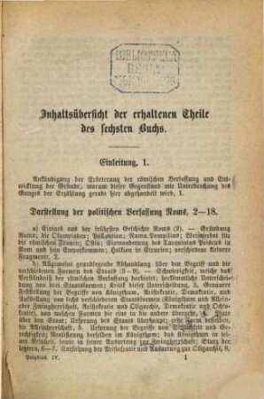 Des Polybios Geschichte. 4, Buch VI - VIII