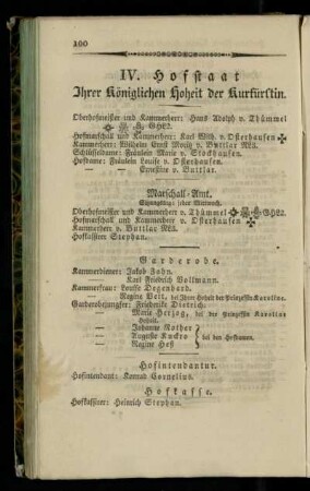 Hofstaat Ihrer Königlichen Hoheit der Kurfürstin