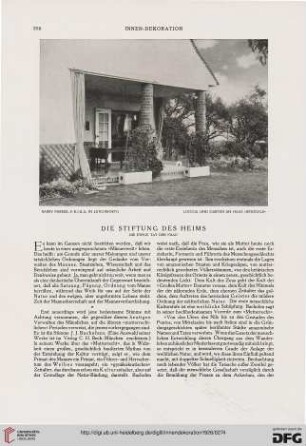 37: Die Stiftung des Heims : die ewige Tat der Frau