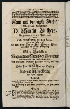 702-722, Neun und dreyßigste Predig