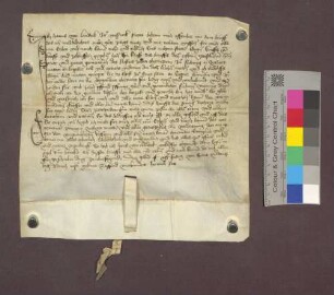 Hans von Landeck zu Wiesneck, Ritter, verkauft dem Kloster Oberried zu Freiburg 2 Juchert Matten im Kappeler Tal in genannter Lage und ohne alle darauf ruhenden Lasten um 10 Pfund Pfennige.