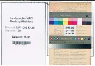 Entnazifizierung Hugo Deussen , geb. 30.07.1879 (Landwirt)