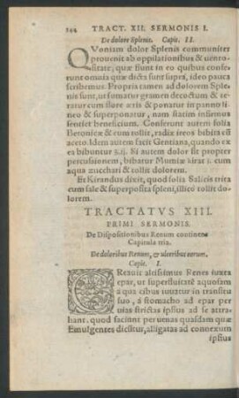 Tractatus XIII. Primi Sermonis.