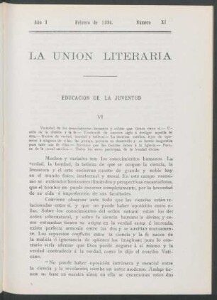 Educación de la juventud - [Continuación]