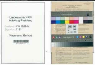 Entnazifizierung Gertrud Naarmann , geb. 30.11.1921 (Dolmetscherin)