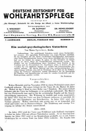 Ein sozial-psychologisches Gutachten