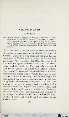 Chapter XVIII: 1509-1510
