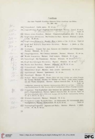 Antiken (Nr. 398-485)