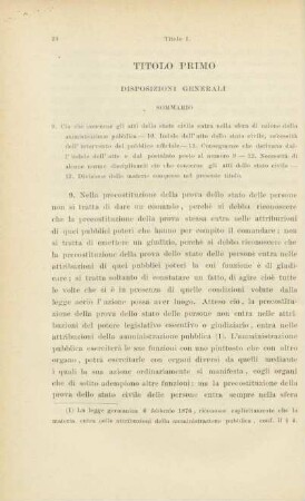 Titolo Primo. Disposizioni Generali
