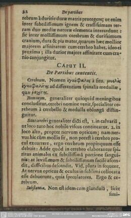 Caput II. De Partibus contentis