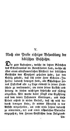 Noch eine Probe richtiger Behandlung der biblischen Geschichte