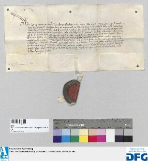 Ludwig Graf zu Otingen stellt der Stadt Nürnberg Quittung aus über 2000 fl Reichssteuer, die ihm König Sigismund verschrieben hatte.