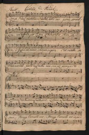 Lungi dal mio bel nume; S, bc; HWV 127a