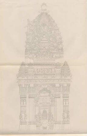 Outline of a temple to Mahadera