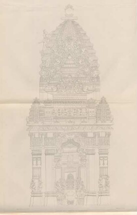 Outline of a temple to Mahadera