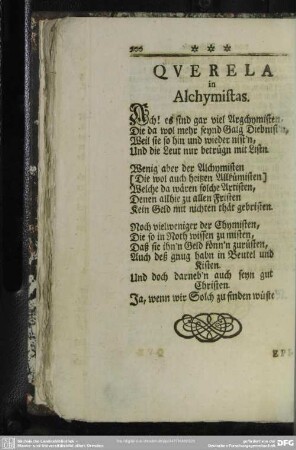 Querela in Alchymistas