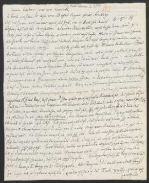 Brief an Rudolf von Lewicki : 06.05.1919