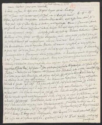 Brief an Rudolf von Lewicki : 06.05.1919