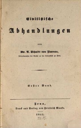 Civilistische Abhandlungen, 1