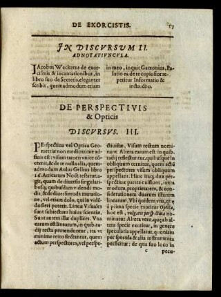 De Perspectivis & Opticis. Discursus III.