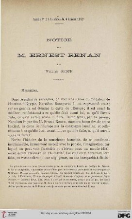 3.Ser. 4.1893: Notice sur M. Ernest Renan