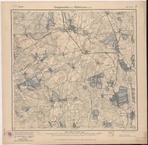 Section Königswartha - Wittichenau aus: Topographische Karte (Meßtischblätter) Sachsen