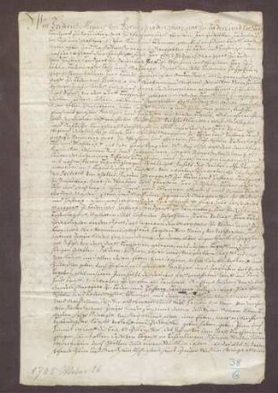 Markgraf Friedrich VII. Magnus von Baden-Durlach bestätigt den zwischen Anton Friedrich von Seltzer und Johann Jacob Claus abgeschlossenen Kaufvertrag über das Schlößlein zu Berghausen, unter Erneuerung der inserirten Privilegien d. d. 1592 September 5 und 1658 Mai 12