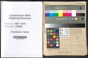 Entnazifizierung Heinz Overbeck , geb. 31.03.1893 (Kaufmann)