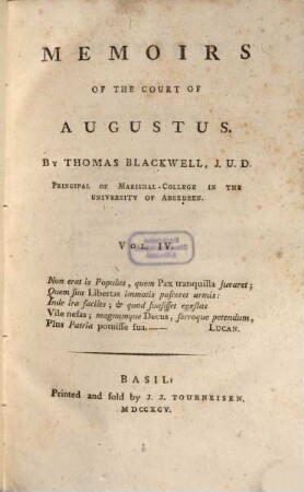 Memoirs of the court of Augustus, 4