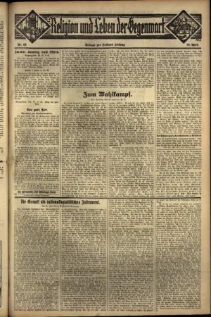 Dritte Ausgabe vom Sonntag, den 10. April 1932.