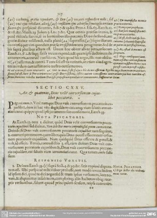 Sectio CXXV. An, & quatenus, Deus velit conversionem cuius libet peccatoris